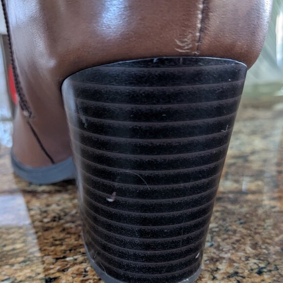 Giani Bernini Rozario Cognac Leather Tall Knee-High Boots - Size 11W, Wide C - Picture 7 of 7